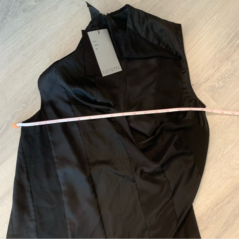 Peachoo+Krejberg Black Silk Made in Italy Ruched Blouse Size US S - Picture 4 of 6